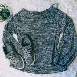 NWT Lou & Grey Space Dye French Terry Shirt.